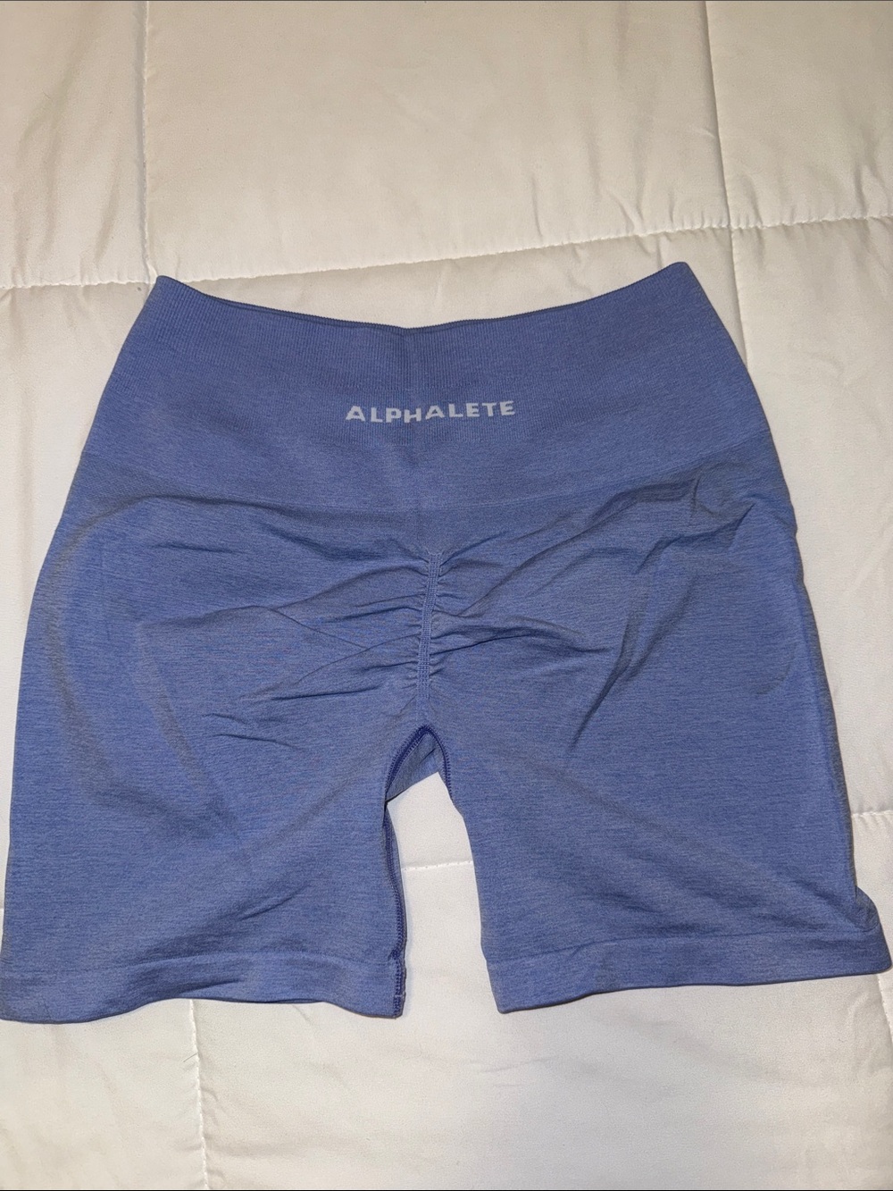 Alphalete Women's Periwinkle High-Waist Scrunch Bike Shorts